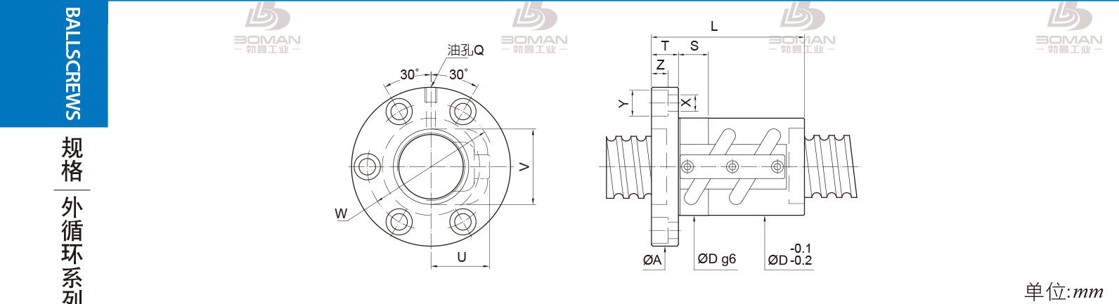 PMI FSVC4512-2.5 pmi滚珠丝杆轴承外循环